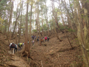 釈迦岳に向かっての急坂